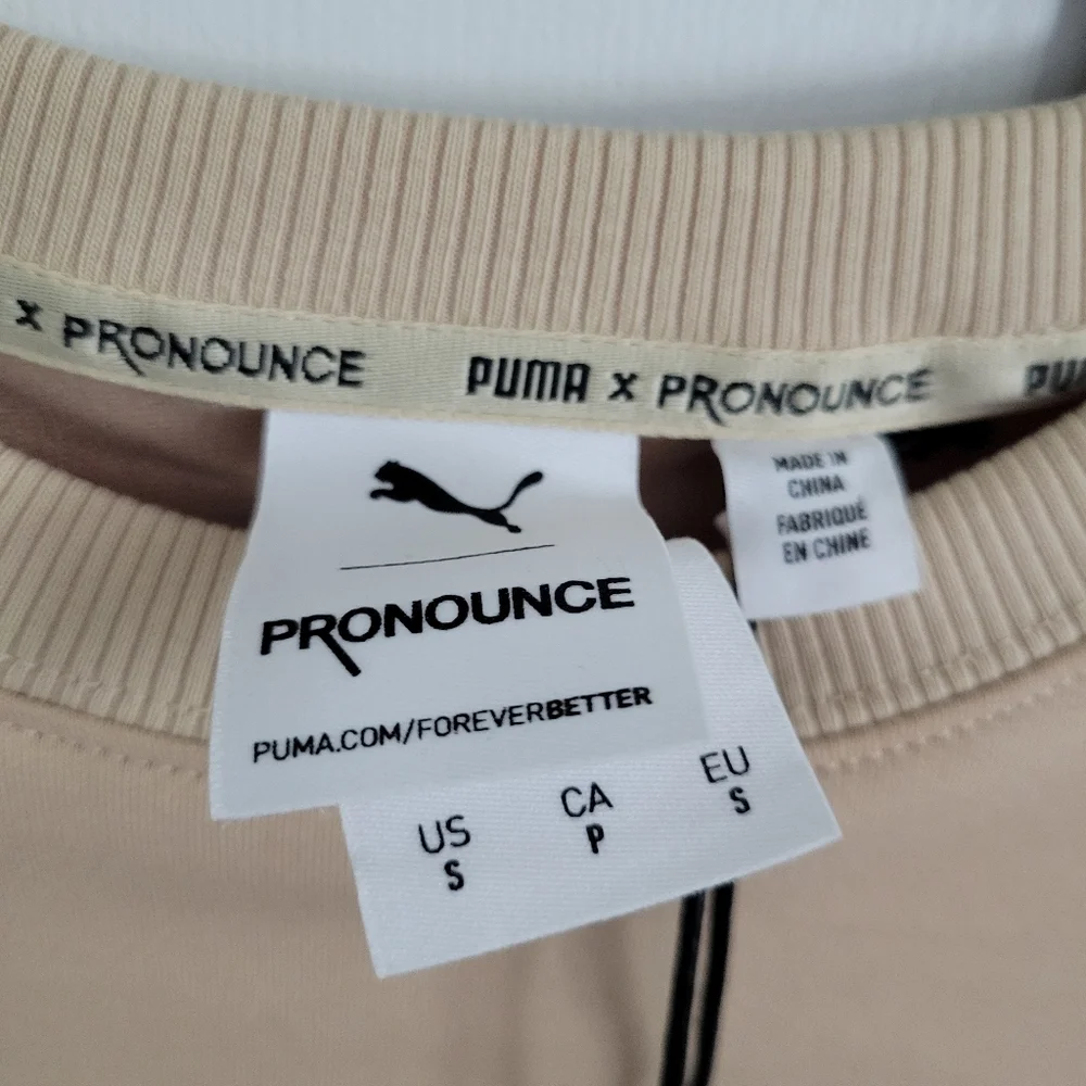 Puma x PRONOUNCE Shirt Dress PUMAPUNKU Sequin Embroidery Logo Size Small NWT - Picture 5 of 9